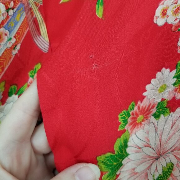 Vintage Authentic Silk Taisho Japanese Kimono from Japan (cir. pre 30s) Sz. XS-M - Picture 7 of 7